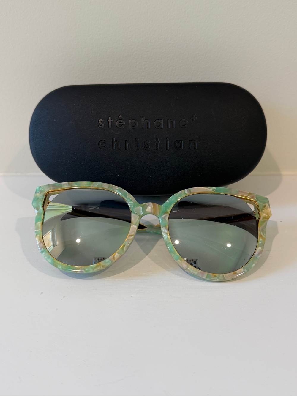 Stephane Christian - Green Marble Cat-Eye Sunglasses - South Korea Exclusive